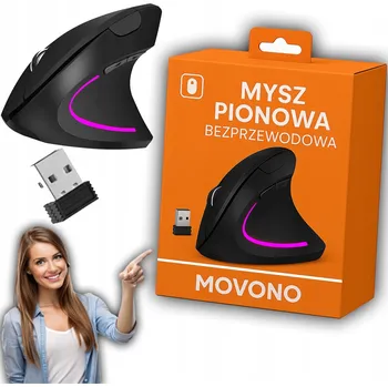 Myš BEZDRÁTOVÁ MYŠ VERTIKÁLNÍ ERGONOMICKÁ MYŠ 2.4GHZ PRO PRÁCI