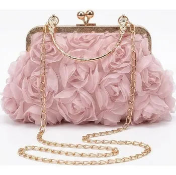 Kabelka B-TOP Elegantní večerní kabelka růžová