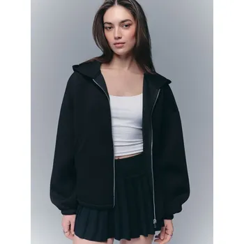 Dámská mikina Mikina na zip s kapucí - L - House - černá - 705IO-99X