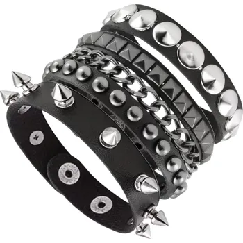 Karnevalový doplněk dovoz Náramek punk 4ks 17936_03