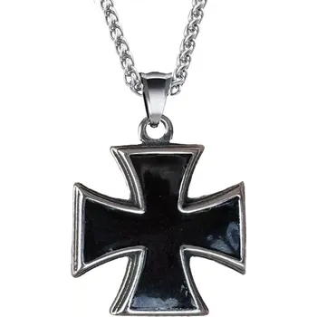 Přívěsek Bikerský přívěsek z chirurgické oceli Rebel Cross - Model BEZ ŘETÍZKU (pouze přívěsek)