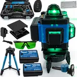 ONDRAGON Zelený křížový laser 4D 360° samonivelační + stativ