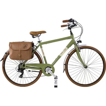 CANELLINI Pánské městské kolo Dolce Vita by Canellini s brašnami S ZELENÁ 2025