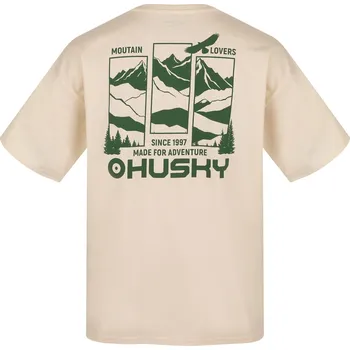 Pánská móda Husky Pánské bavlněné triko Tee View M XL, beige