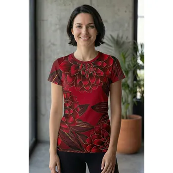 Dámské tričko UTOPY Dámské sportovní tričko dark beauty - red edition Velikost: XS