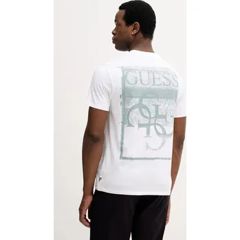 Pánské tričko Bavlněné tričko Guess PAINTERS M5YI48.KBW41 bílá 00X, vel. XL