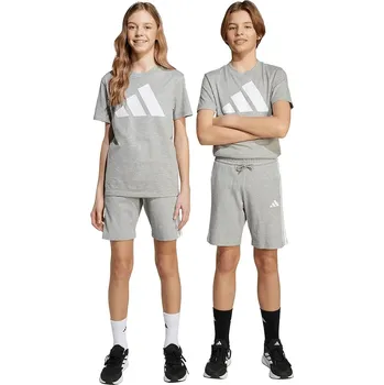 Chlapecké kraťasy Dětské bavlněné šortky adidas JY5016 šedá 90X, vel. 176