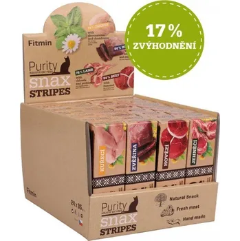 Krmivo pro kočku Fitmin cat Purity Snax STRIPES box 4 příchutě 24x35 g CZ/SK