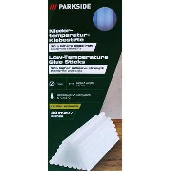 Kancelářské lepidlo PARKSIDE Nízkoteplotní lepicí tyčinky, 40 kusů ( ultra silná )