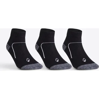 Pánské ponožky ARTENGO Polovysoké tenisové ponožky RS900 černo-bílé 3 páry 35/38 ČERNÁ