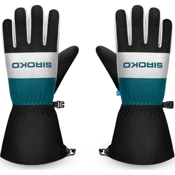 Rukavice SIROKO Zimní lyžařské rukavice MISTY Black Černá M ČERNÁ