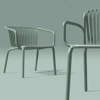 Zahradní židle s područkami BRENES 57,5x53x82,5 cm zelená