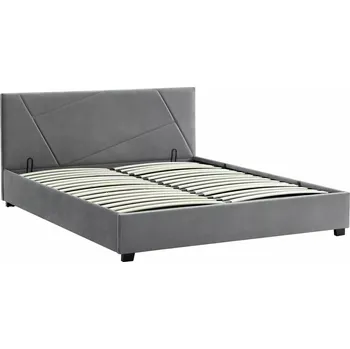 Postel Dvoulůžková čalouněná postel Columbia Velvet 140x200 s úložným prostorem šedá