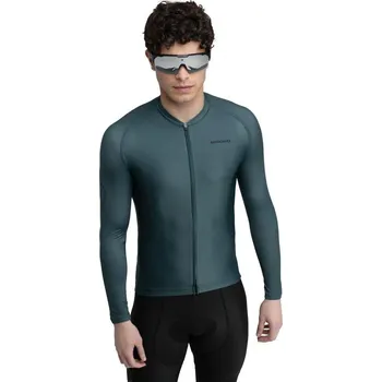 Pánské tričko SIROKO Pánský cyklistický dres s dlouhým rukávem M2 Gravel Vojenská Zelená M ZELENÁ