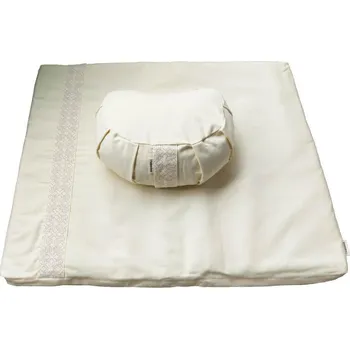 Sedací pytel SAMARALI Meditační sada s polštářem půlměsíc BÉŽOVÁ