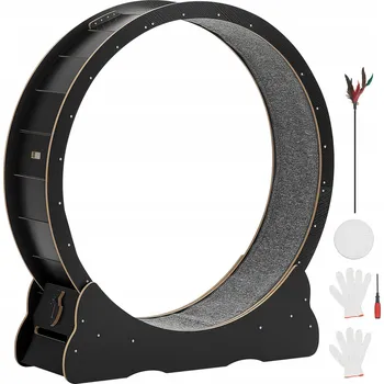 Hračka pro kočku VEVOR Běhací kolo pro kočky 120 x 33,8 x 127,5 cm černé