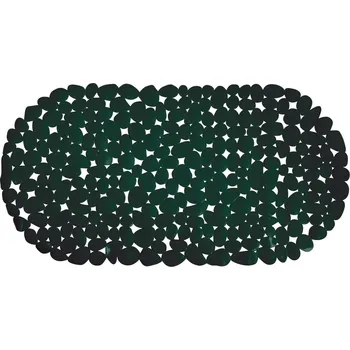 MSV protiskluzová podložka do vany GALETS, tmavě zelená, PVC, 35 x 68 cm