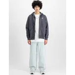 Alpha Industries Mikina Basic Small Logo Zip Hoodie Šedá Regular Fit 3XL
