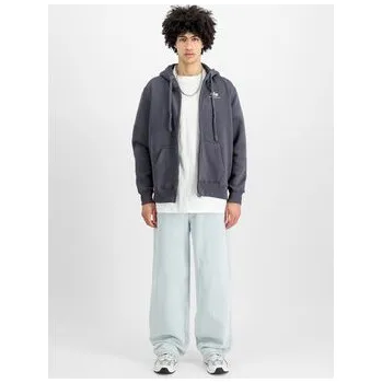 Pánská mikina Alpha Industries Mikina Basic Small Logo Zip Hoodie Šedá Regular Fit 3XL