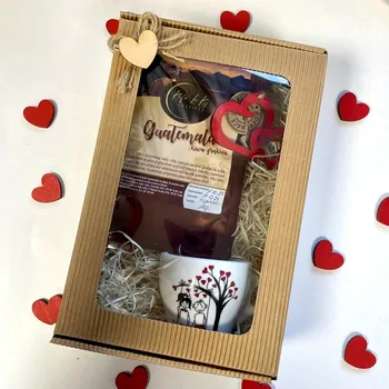 Káva Dárková sada kávy Z lásky s hrníčkem menší Druh mletí kávy: Turecká káva, Varianta: Hrnek kolo