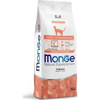 Krmivo pro kočku MONGE Natural Superpremium Adult 10kg monoproteinové krmivo s lososem pro dospělé kočky