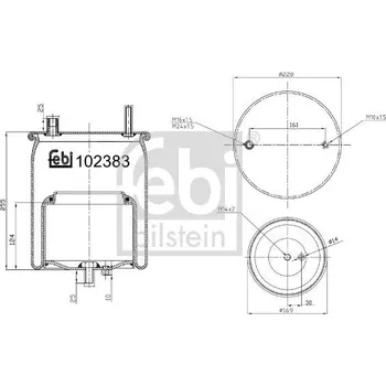 Mech, pneumatické odpružení FEBI BILSTEIN 102383