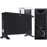 Elektrický konvektor s termostatem 2000W, TURBO vzduchu, černý TA940B TG-TA940B Tagred
