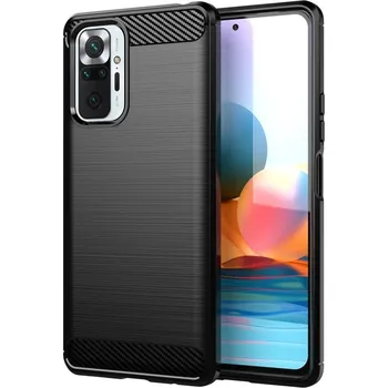 Pouzdro na mobilní telefon Pouzdro Carbon Case pro Xiaomi RedMi NOTE 10 PRO černé