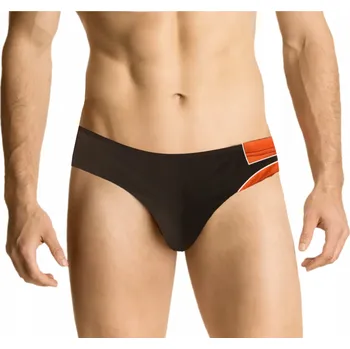 Pánské plavky Pánské plavky Atlantic hnědé slipové plavky nylonové rychleschnoucí velikost L