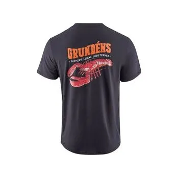 Pánské tričko Grundéns Support Lobstermen SS T-Shirt Black Velikost: 3XL