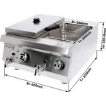G.Gastro Fritéza 11,5+11,5L / s vypouštěcím kohoutem
