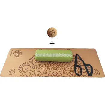 podložka na cvičení SAMARALI Sada na jin jógu - Moon ZELENÁ