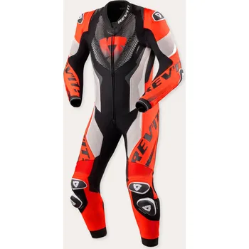 Moto kombinéza REVIT kombinéza HYPERSPEED 3 1-dílná light grey/neon red - 48