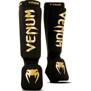 Chránič holeně pro bojový sport Venum Kontact Shin Guards, Black/Gold Velikost: M