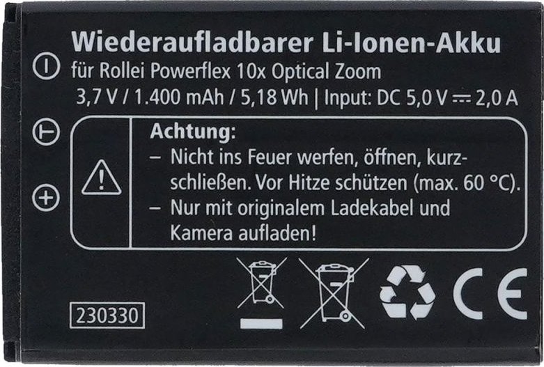 ROLLEI akumulátor 1400mAh pro Powerflex 10x