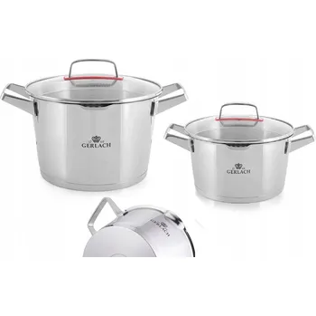 Hrnec SADA HRNCŮ GERLACH Superior, velký ocelový HRNEC , 4 + 5,5 l