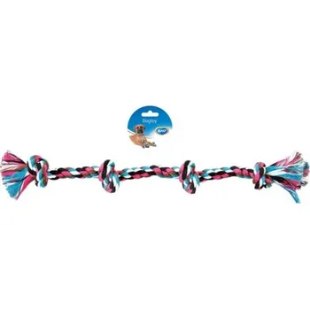 Hračka pro psa Hračka bavl. 4 Uzel barevný DUVO+ 55 cm