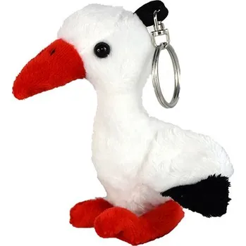 plyšák Plyšový čáp klíčenka 18 cm - plyšové hračky