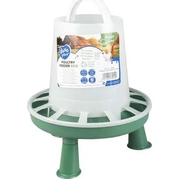 krmítko pro hospodářská zvířata DUVO+ ECO Krmítko plastové pro drůbež na nohou as rukojetí 3kg