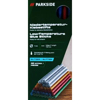 Kancelářské lepidlo PARKSIDE Nízkoteplotní lepicí tyčinky, 40 kusů ( lesklá )