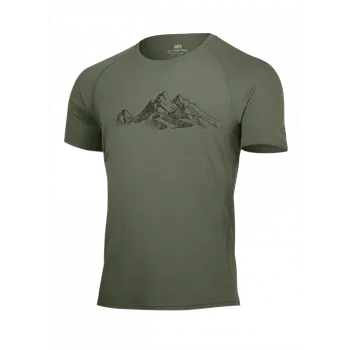 Pánské tričko HILL pánské 100% merino triko - Zelená 6363 / XXL / Zelená