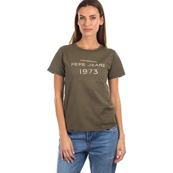 Dámské tričko Pepe Jeans Dámské tričko HARBOR Barva: khaki zelená, Velikost: XS