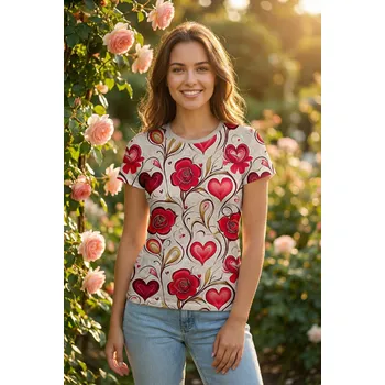 Dámské tričko UTOPY Dámské sportovní tričko rose valentine Velikost: L