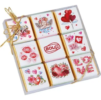 Čokoláda Bolci Chocolates Bolci Dárkové balení neapolitánek Love 144g