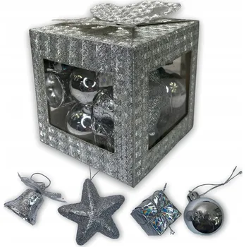 Vánoční dekorace Zdobená Vánoční Koule , vánoční koule cetek 6 cm 6 ks