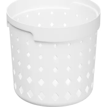Úložný box Košík, organizér, úložný box kulatý SEOUL M Bílý
