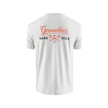 Pánské tričko Grundéns Dark Seas X Grundens Common Bond SS T-Shirt Oyster Velikost: M
