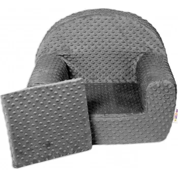 Kojenecká hygiena Dětské křesílko, pohovka s minky Baby Nellys - tmavě šedé