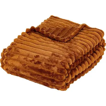 Dětská deka Atmosphera Pruhovaná deka Astbox, 130 × 170 cm, oranžová