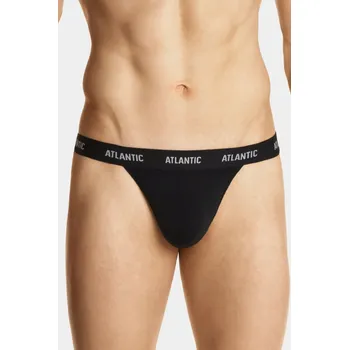 Slipy Atlantic Slipy Tanga černé, velikost S